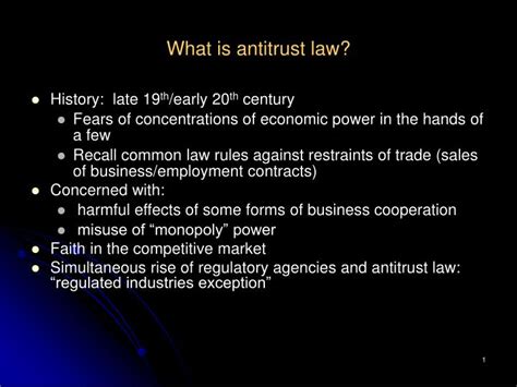 what is antitrust legislation